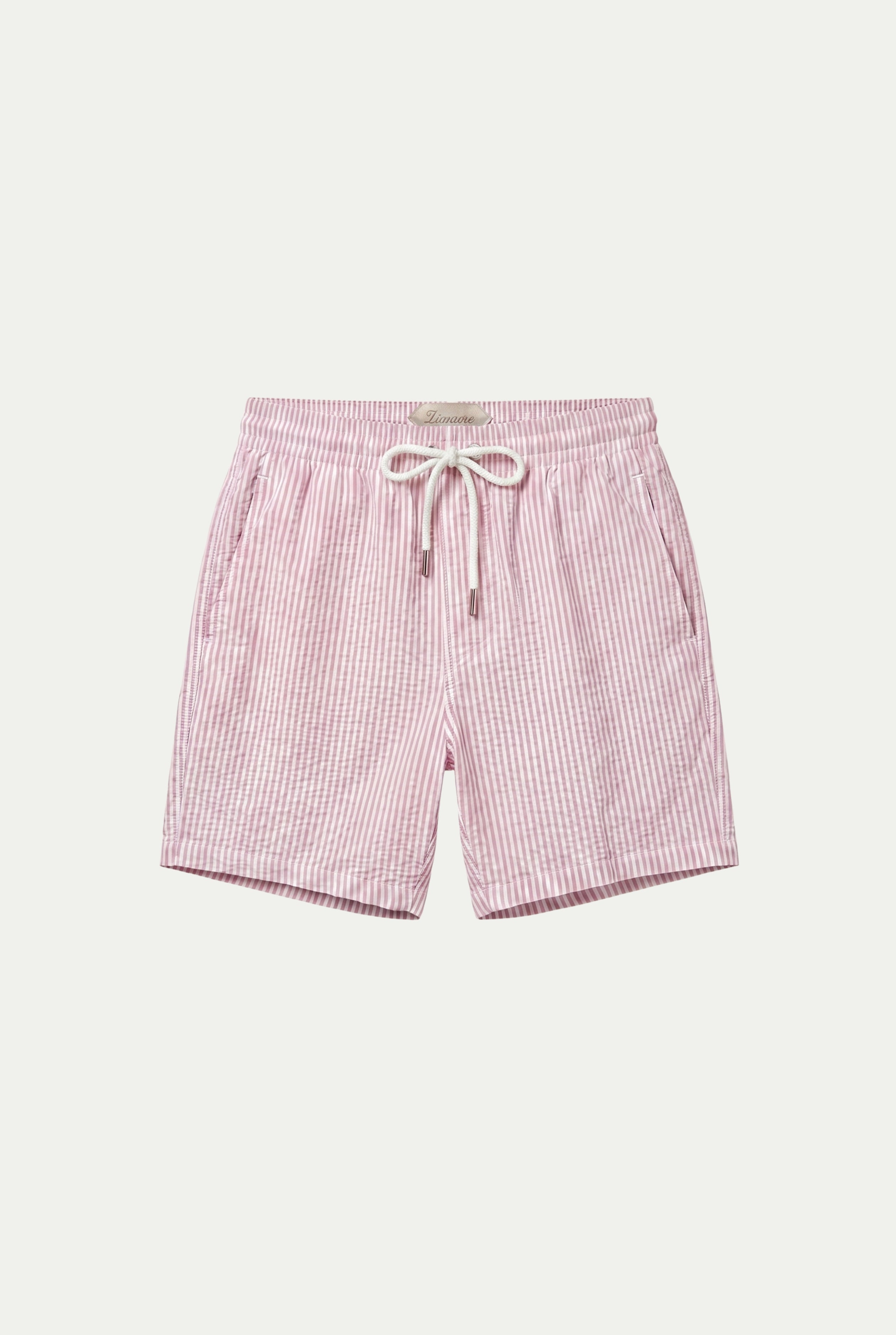 Amalfi badeshorts lyserød/hvid stribet