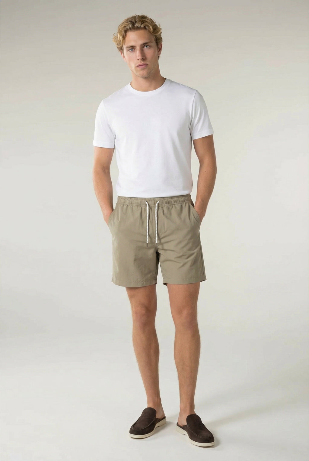 Portofino nylonbadeshorts khaki