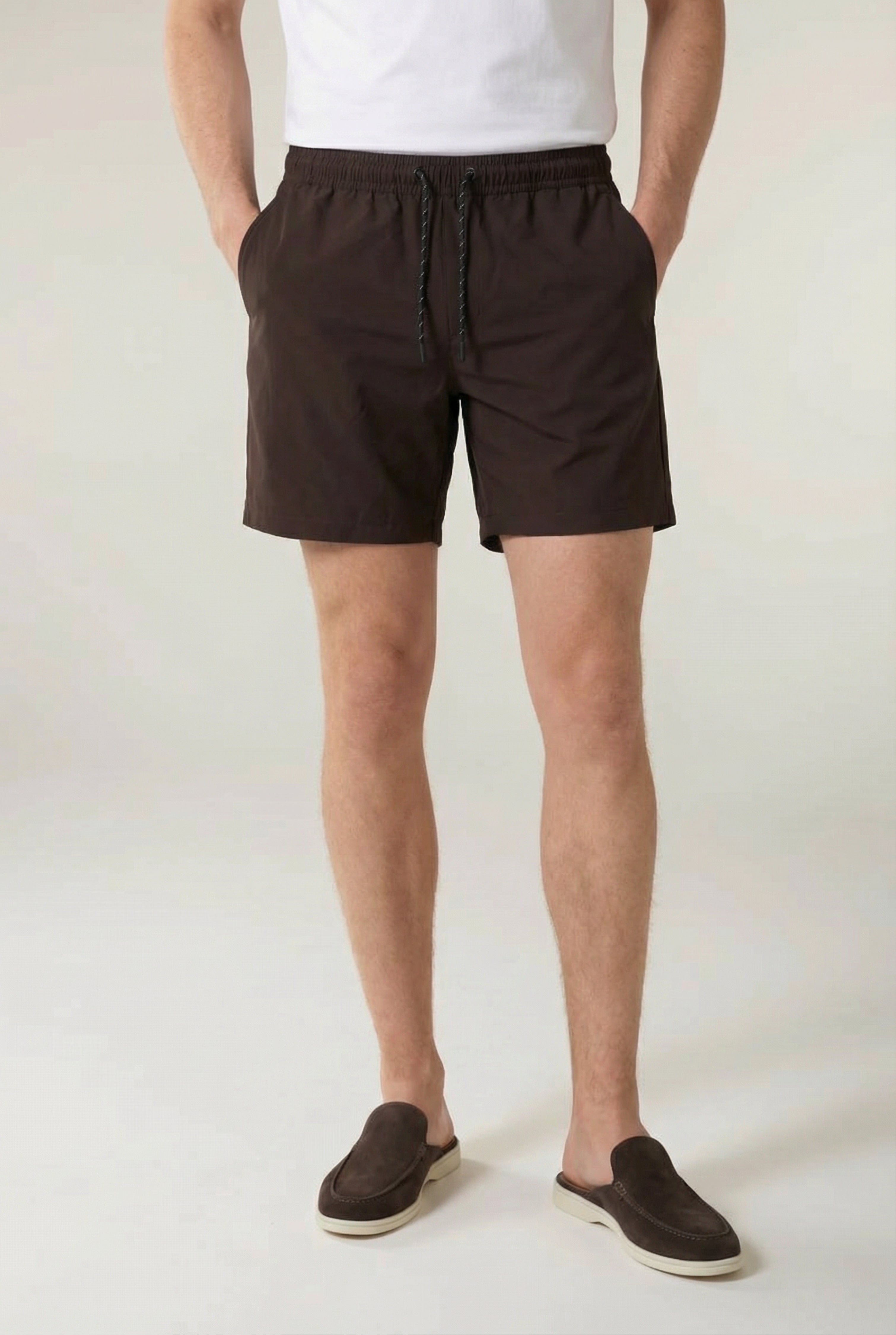 Portofino nylonbadeshorts burgundrød
