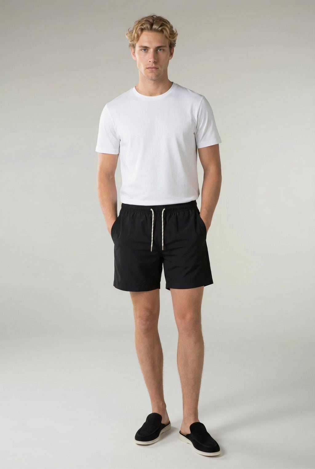 Portofino nylon badeshorts sort
