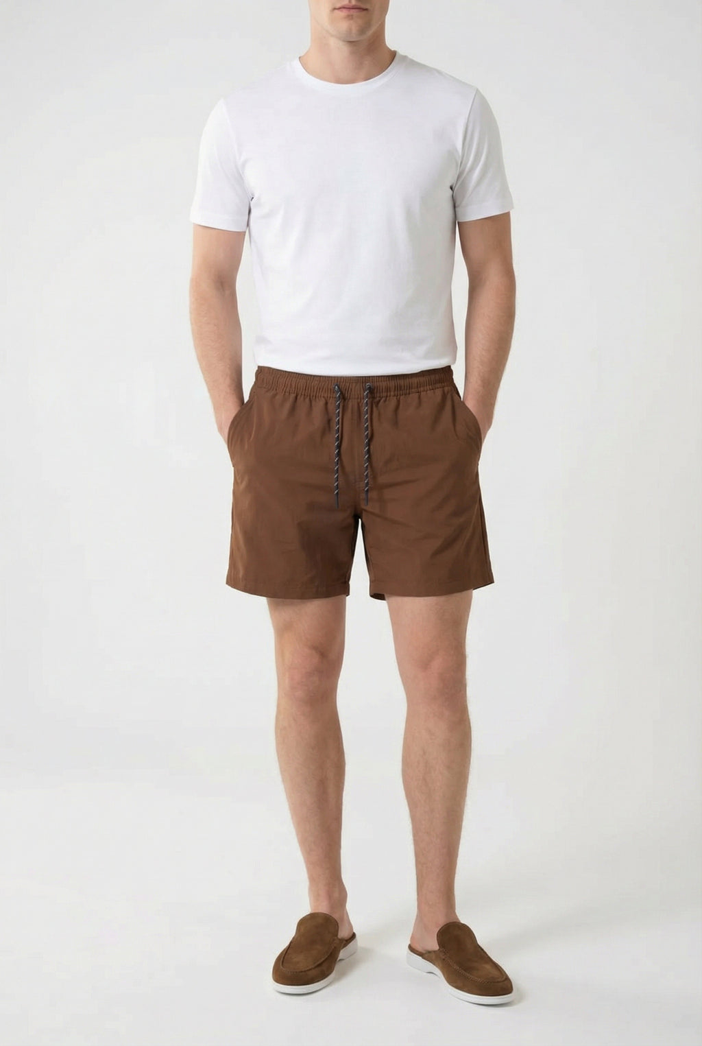 Portofino nylon badeshorts terracotta