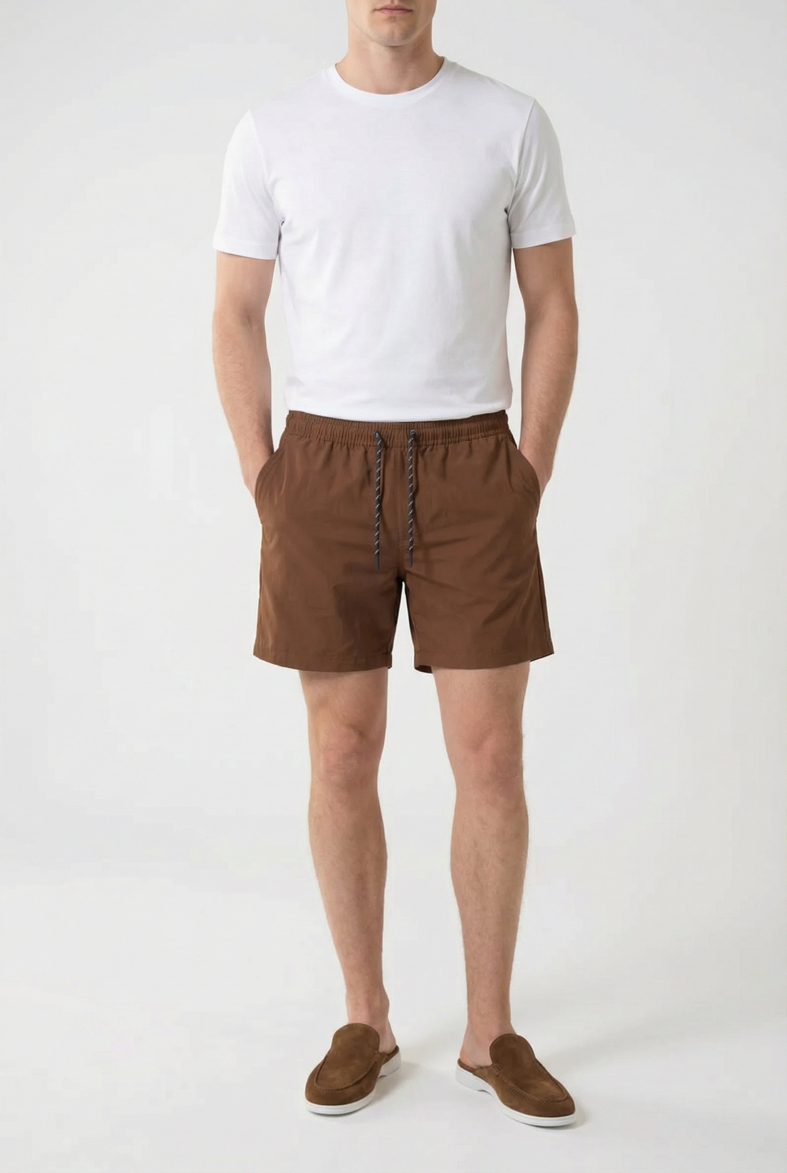 Portofino nylon badeshorts terracotta