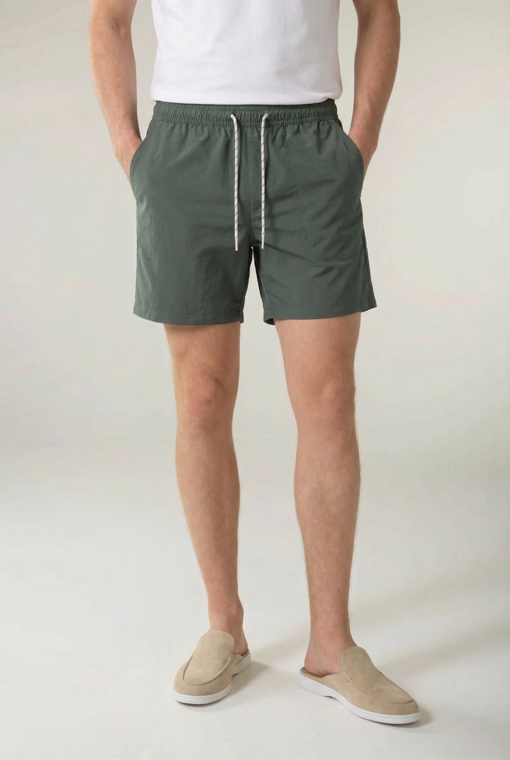 Portofino nylon svømmeshorts sagegrøn