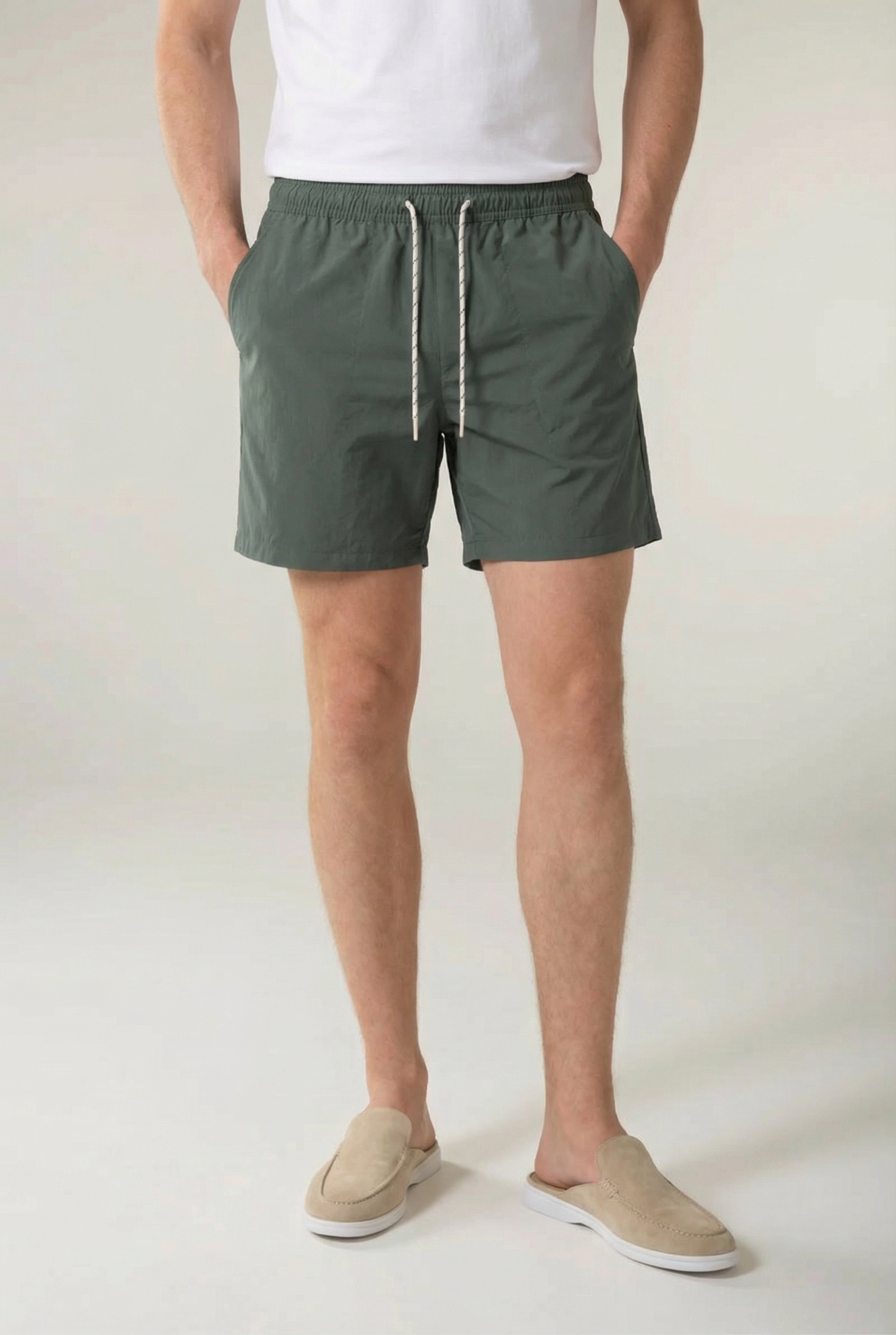Portofino nylon svømmeshorts sagegrøn