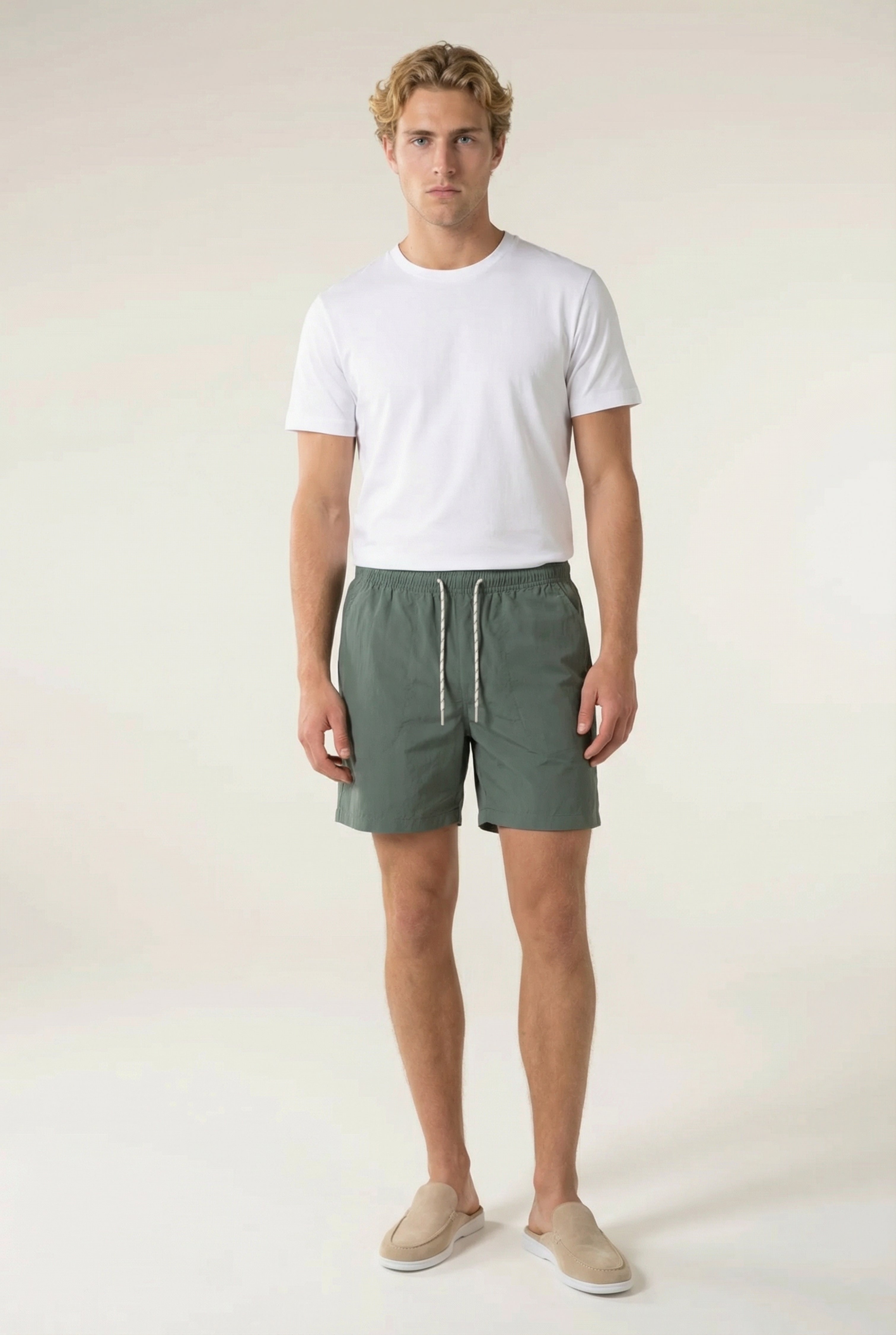 Portofino nylon svømmeshorts sagegrøn