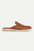 Yacht Mule nubuck krokodillebrun