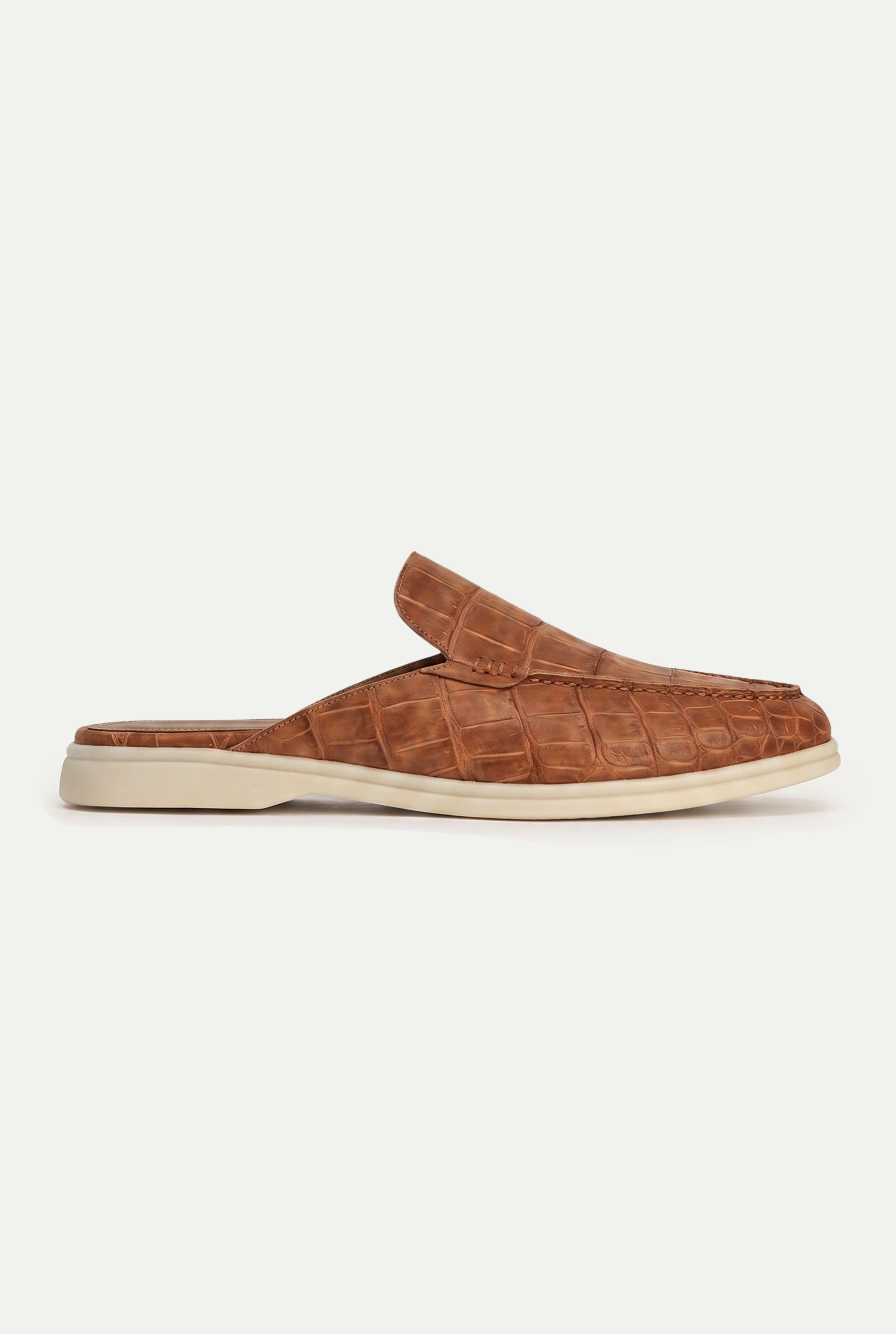 Yacht Mule nubuck krokodillebrun