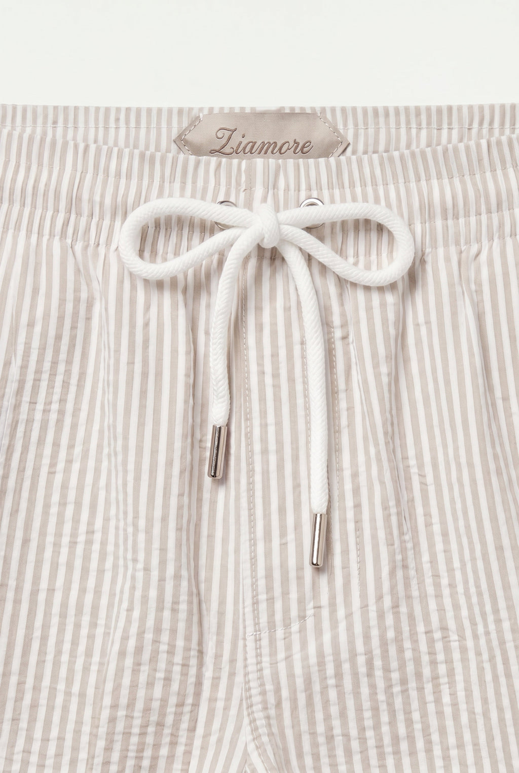 Amalfi badeshorts sand/hvid stribe