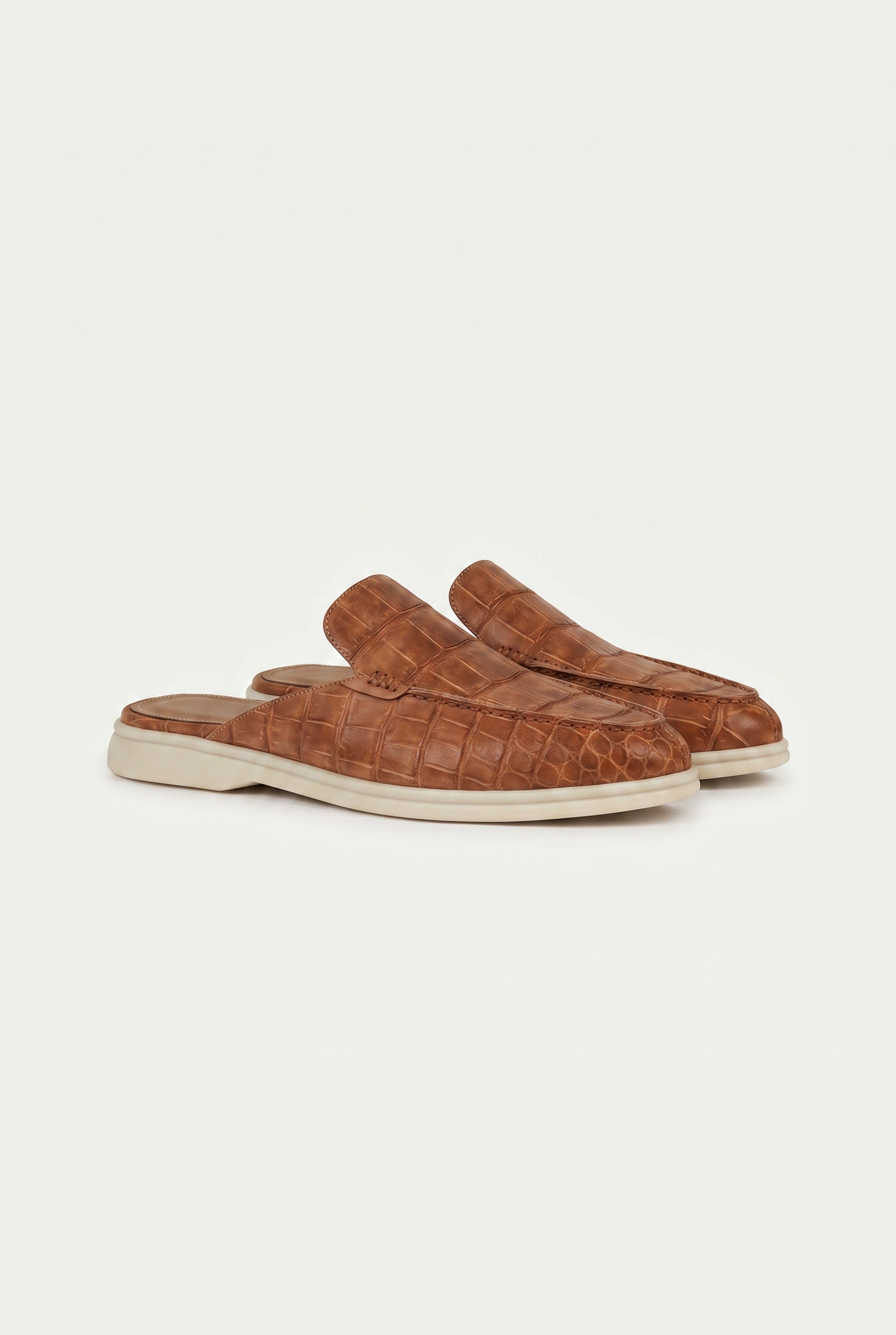 Yacht Mule nubuck krokodillebrun