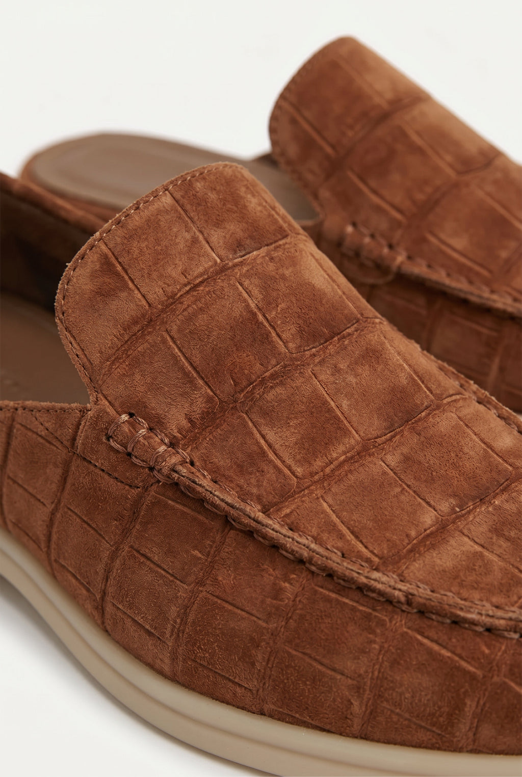 Yacht Mule nubuck krokodillebrun
