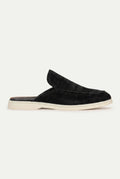 Yacht Mule nubuck krokodille sort