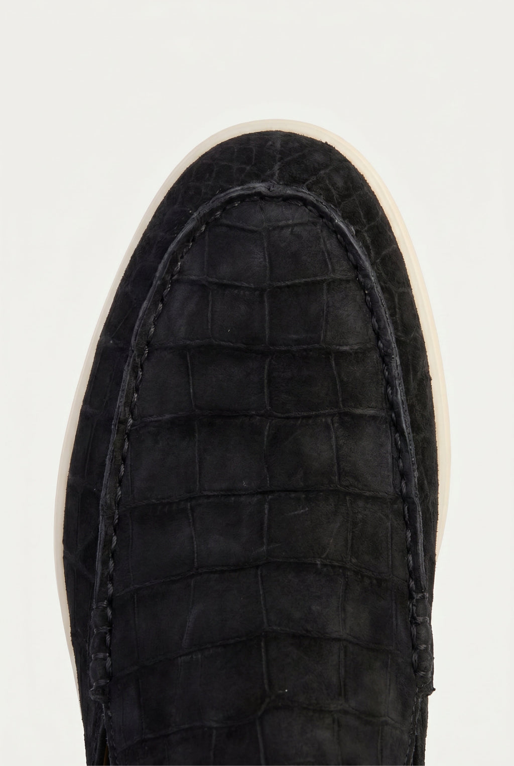 Yacht Mule nubuck krokodille sort