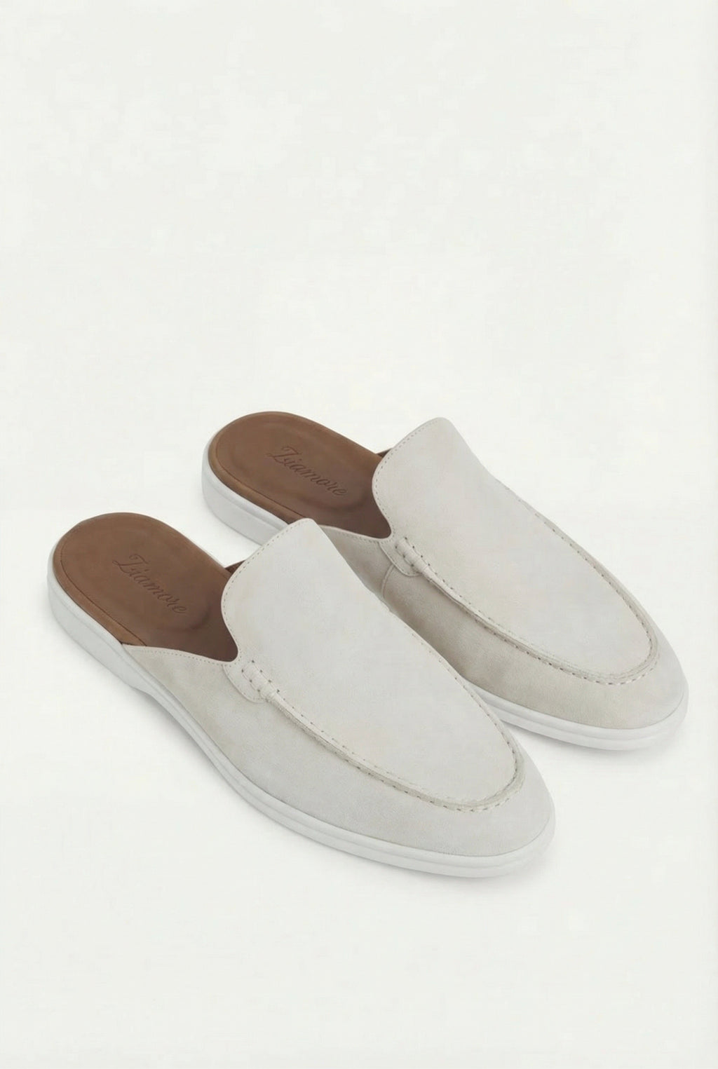 Yacht ruskind mule hvid