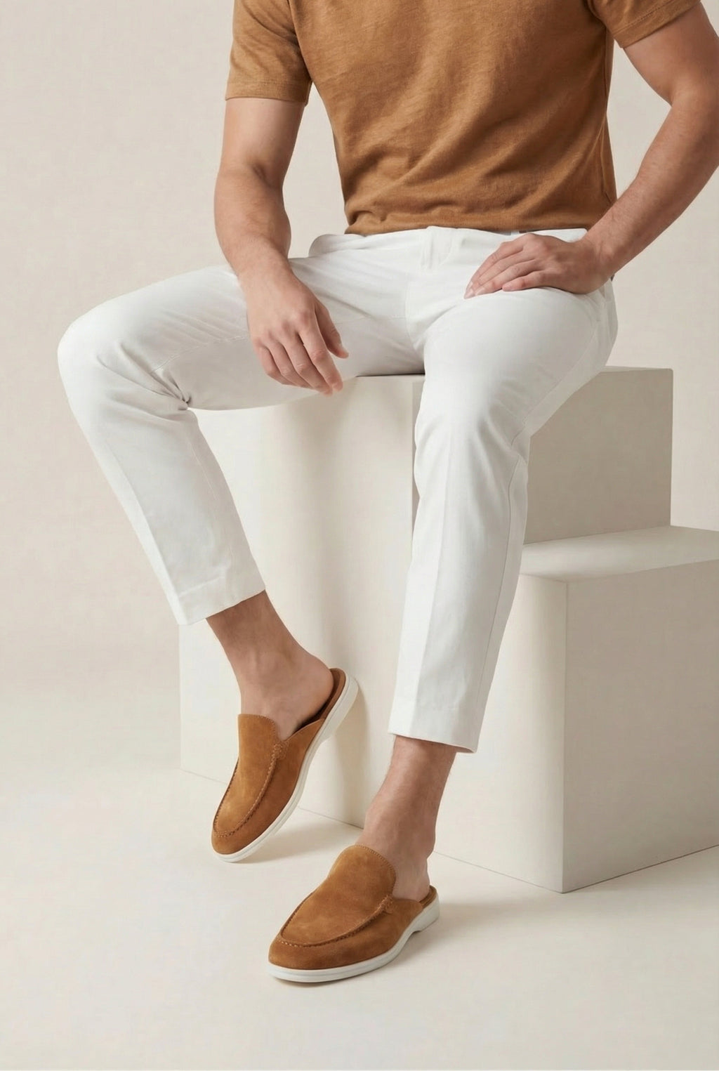 Yacht Suede Mule Brun
