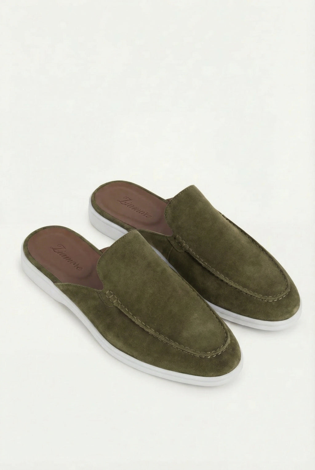 Jacht suede mule salviegrøn
