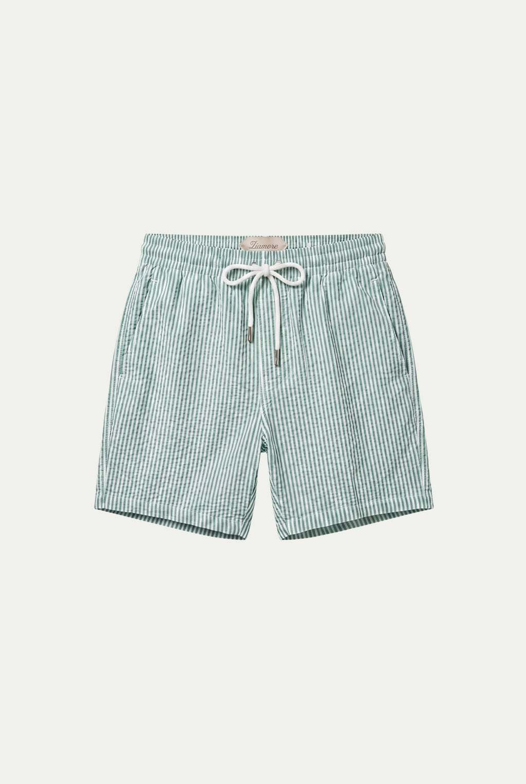 Amalfi Badeshorts Grøn-hvid-stribet