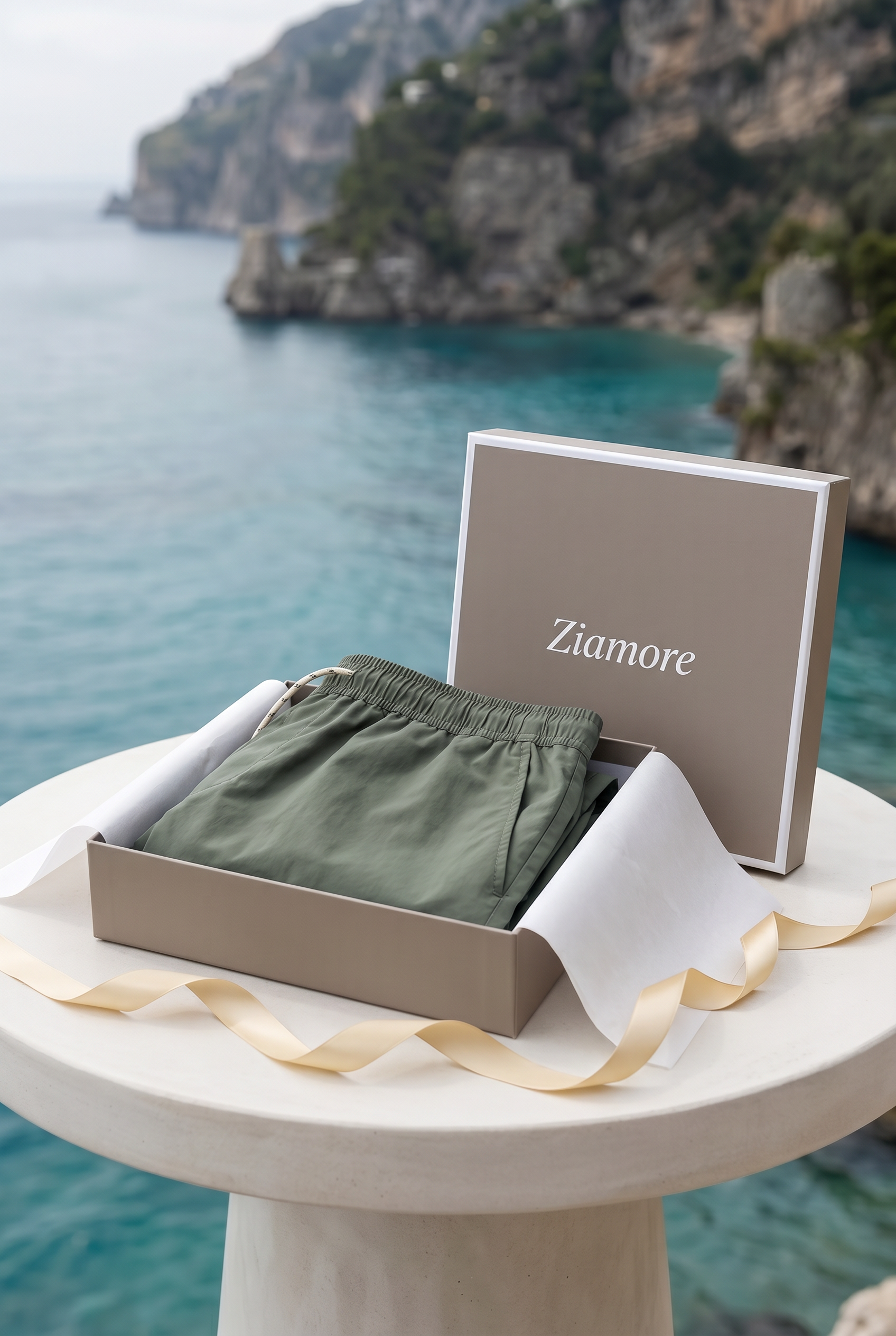 Portofino nylon svømmeshorts sagegrøn