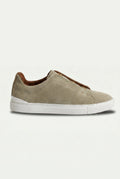 Monaco ruskind-sneaker med tre syninger Saga Olive
