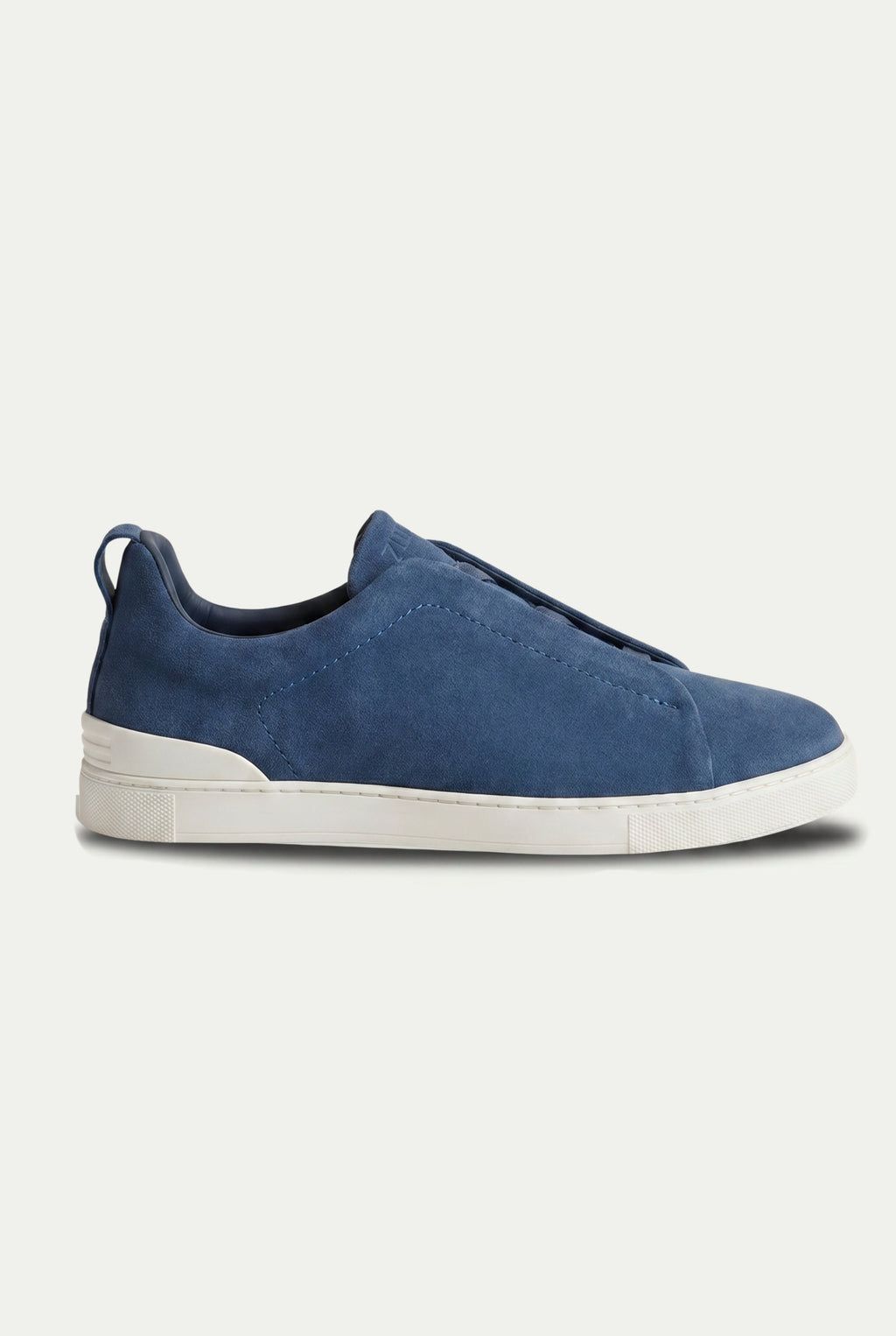 Monaco ruskind tretrådssyning sneaker blå