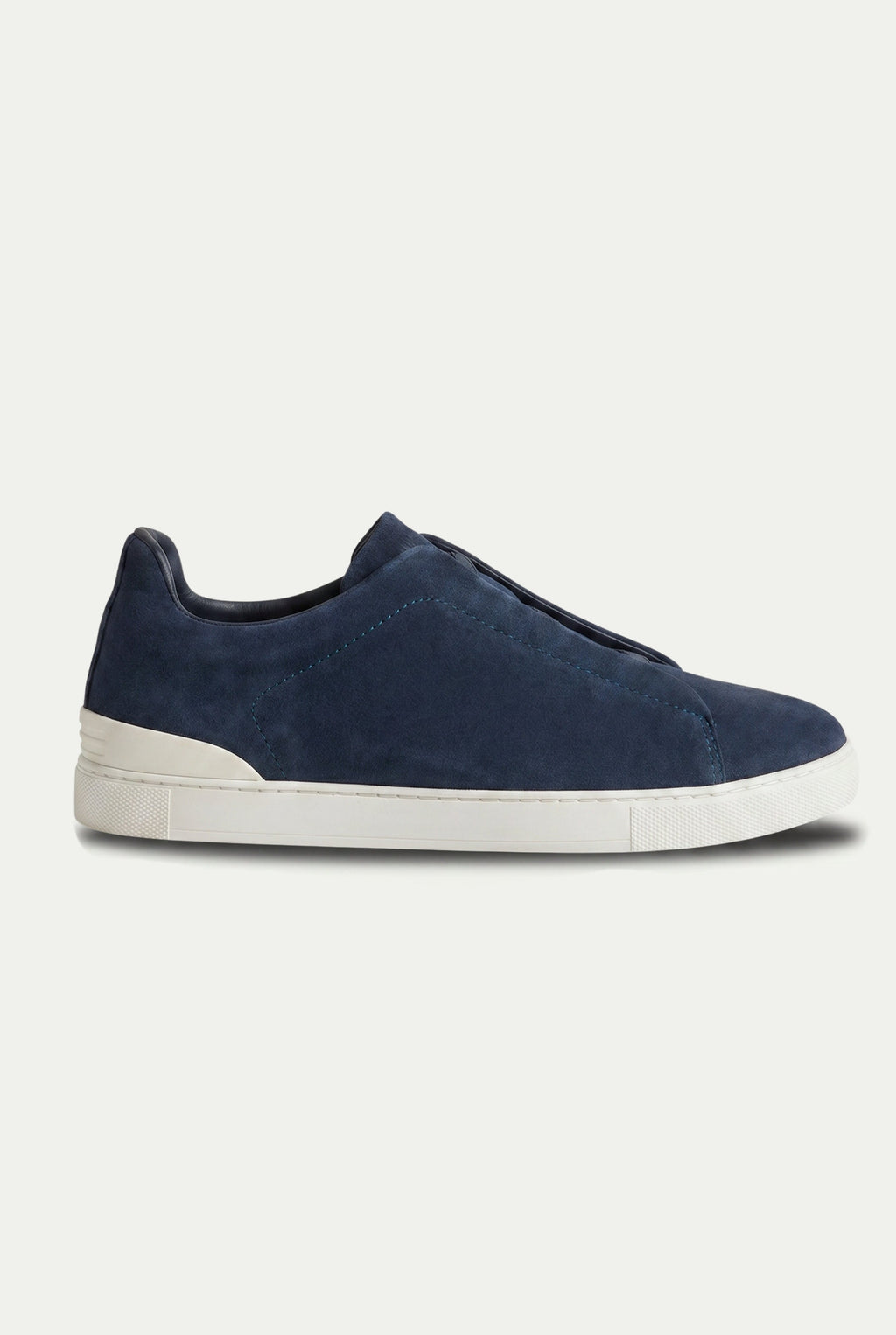 Monaco ruskind tre-søm sneaker marineblå