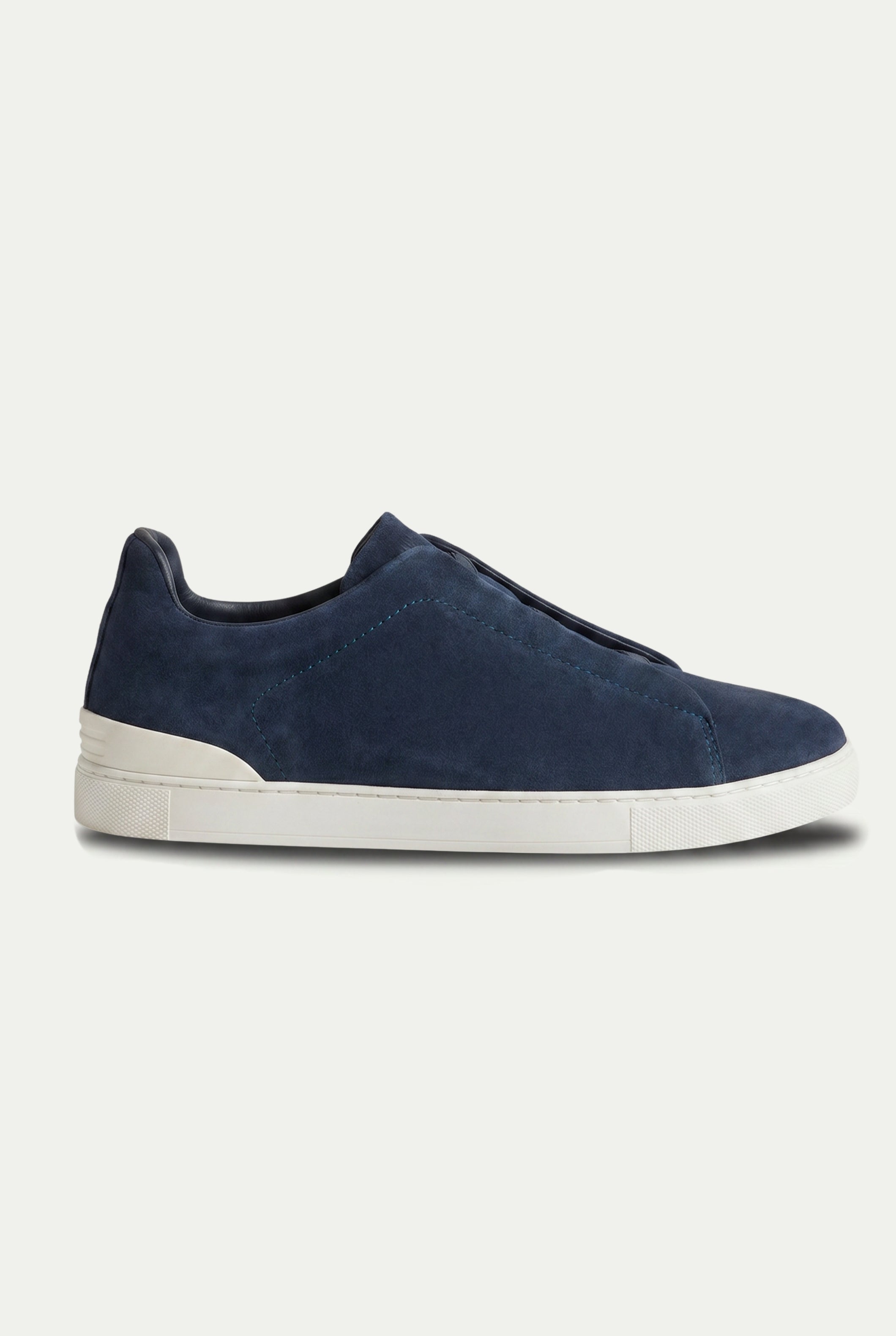 Monaco ruskind tre-søm sneaker marineblå