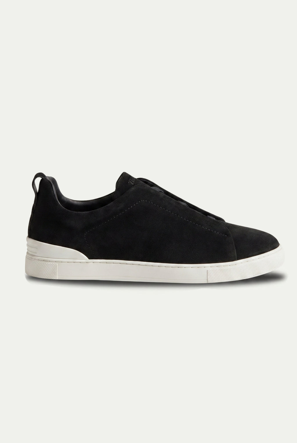 Monaco ruskind tre-søm sneaker sort