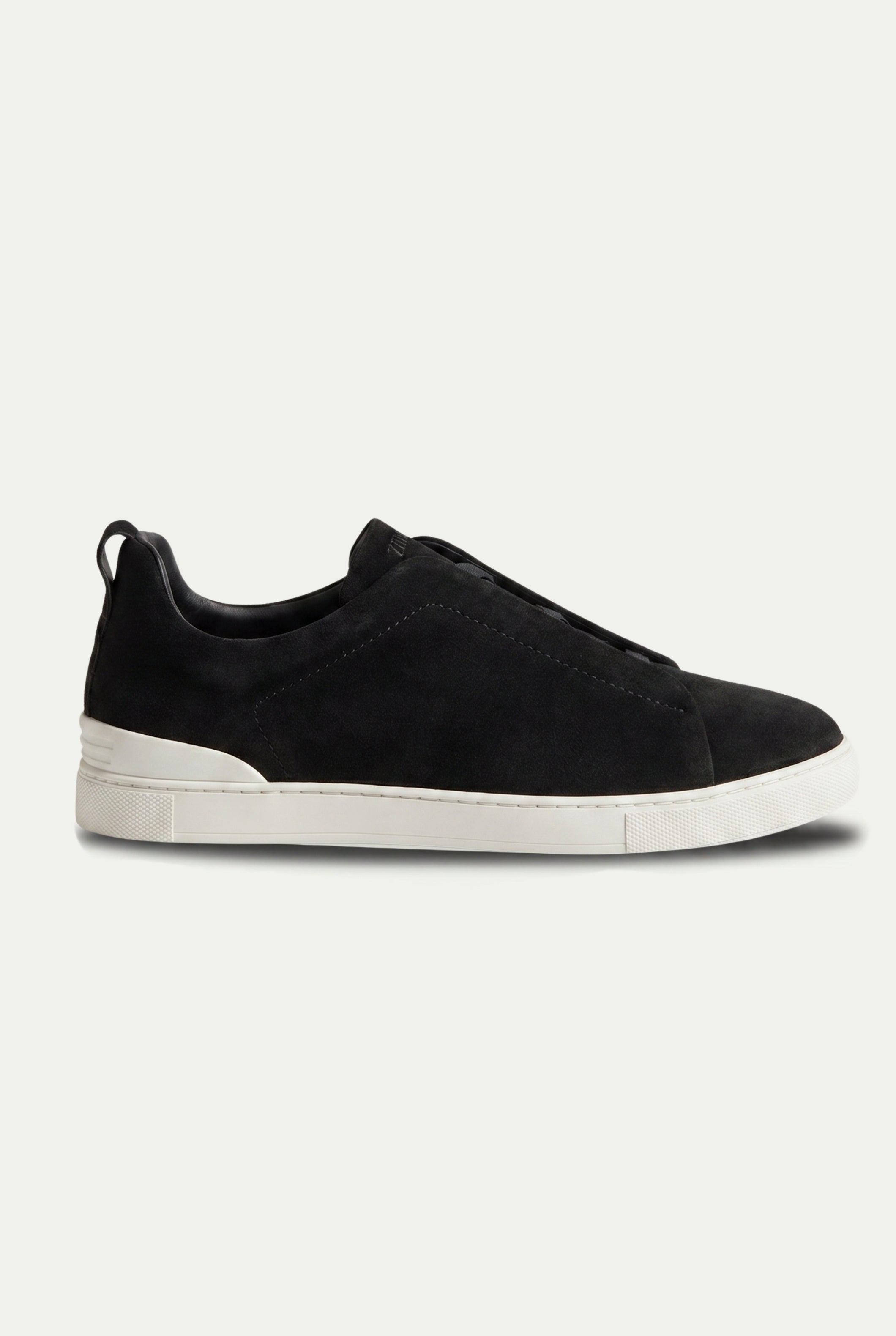 Monaco ruskind tre-søm sneaker sort