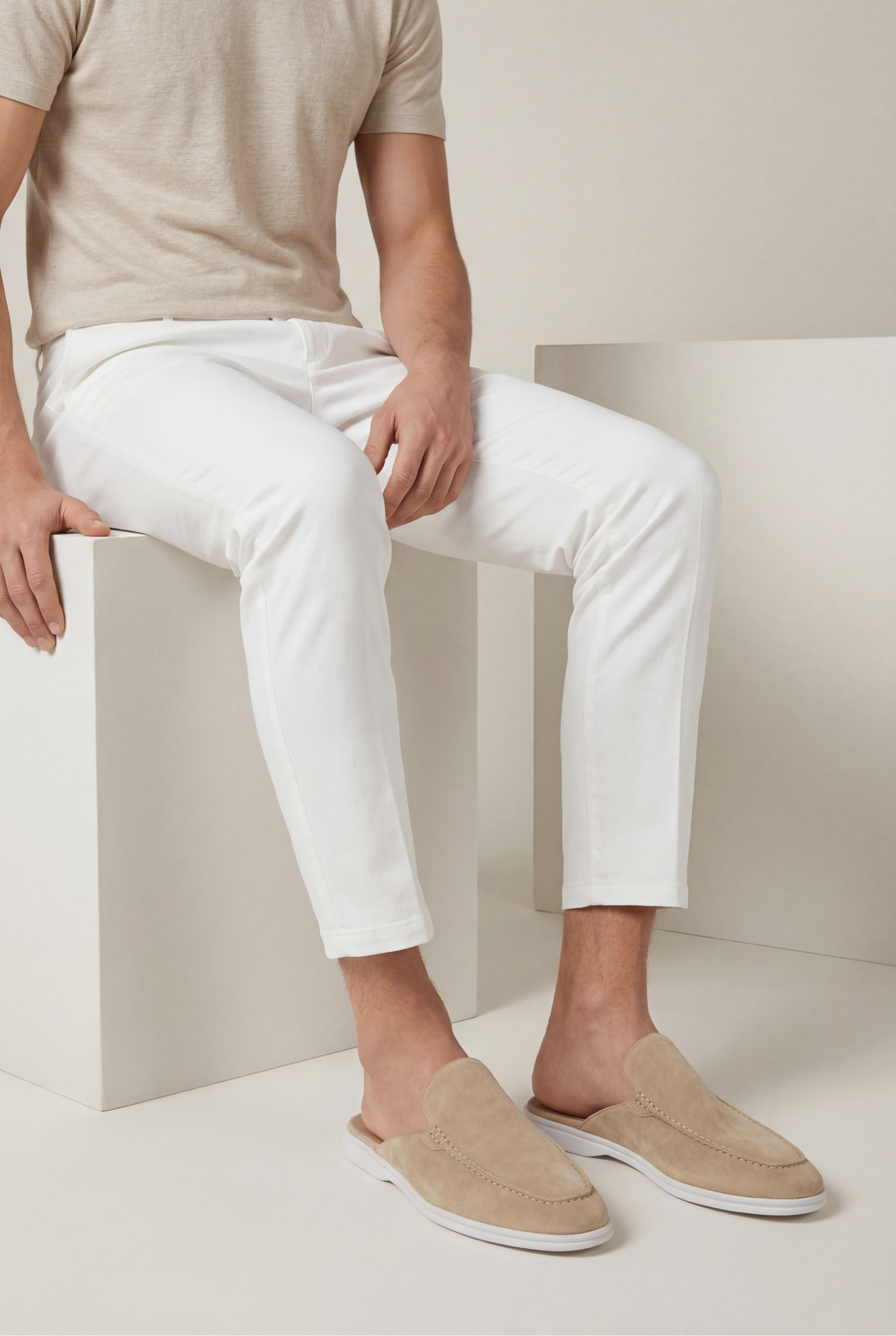 Yacht ruskindsmule beige