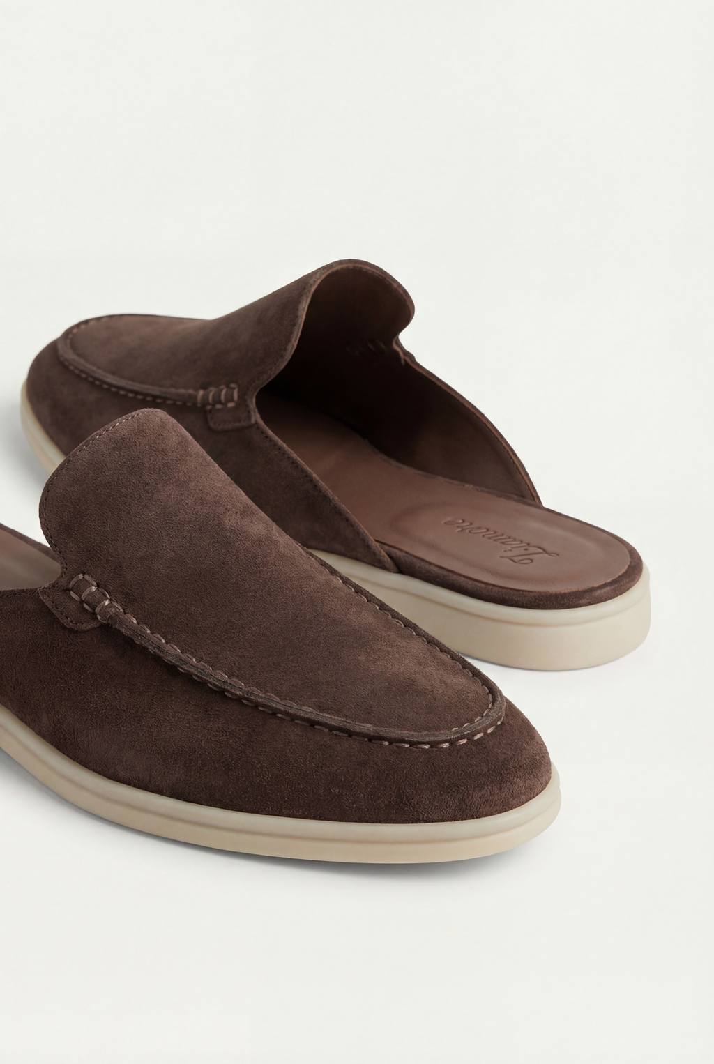Yacht ruskind mule brun