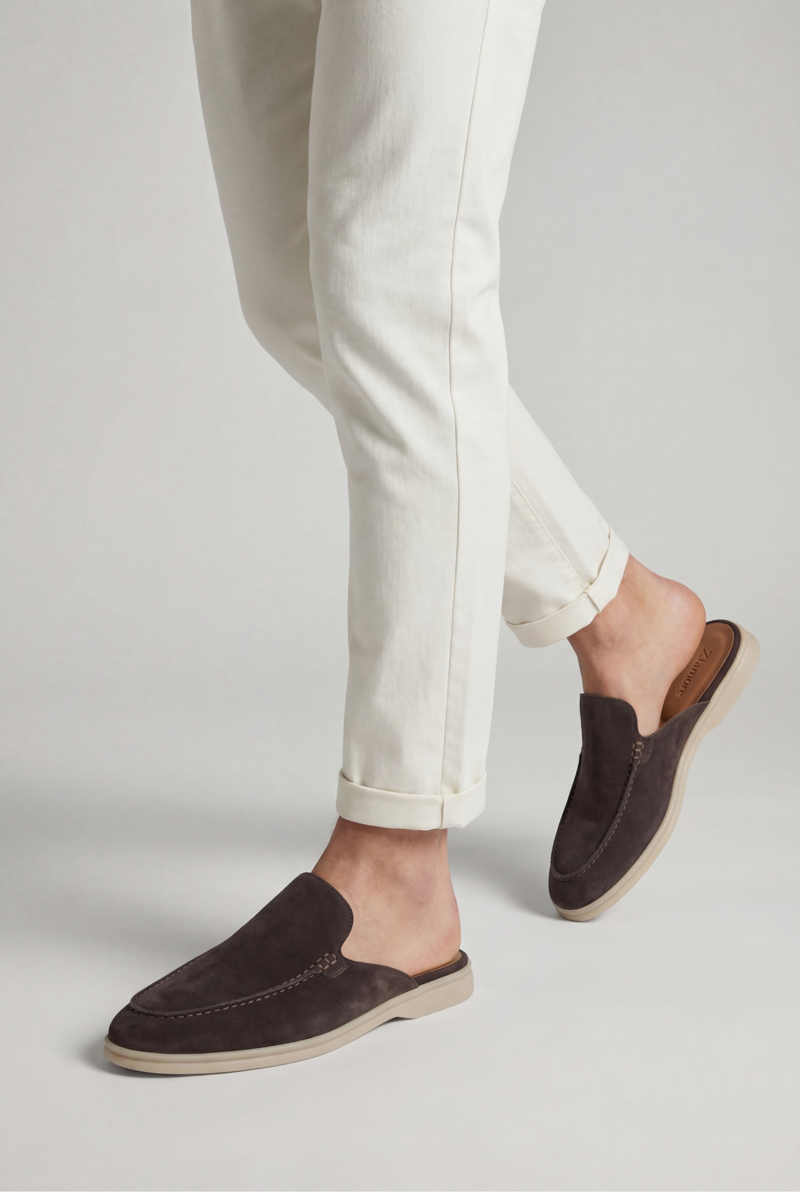 Yacht ruskind mule brun