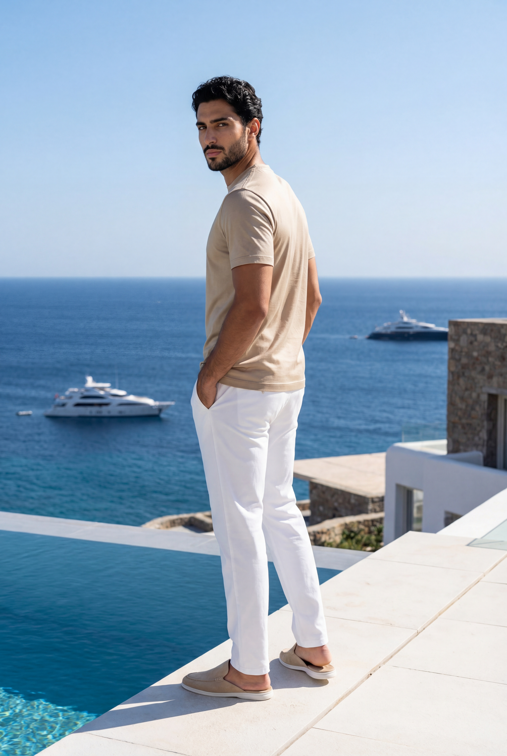 Yacht ruskindsmule beige