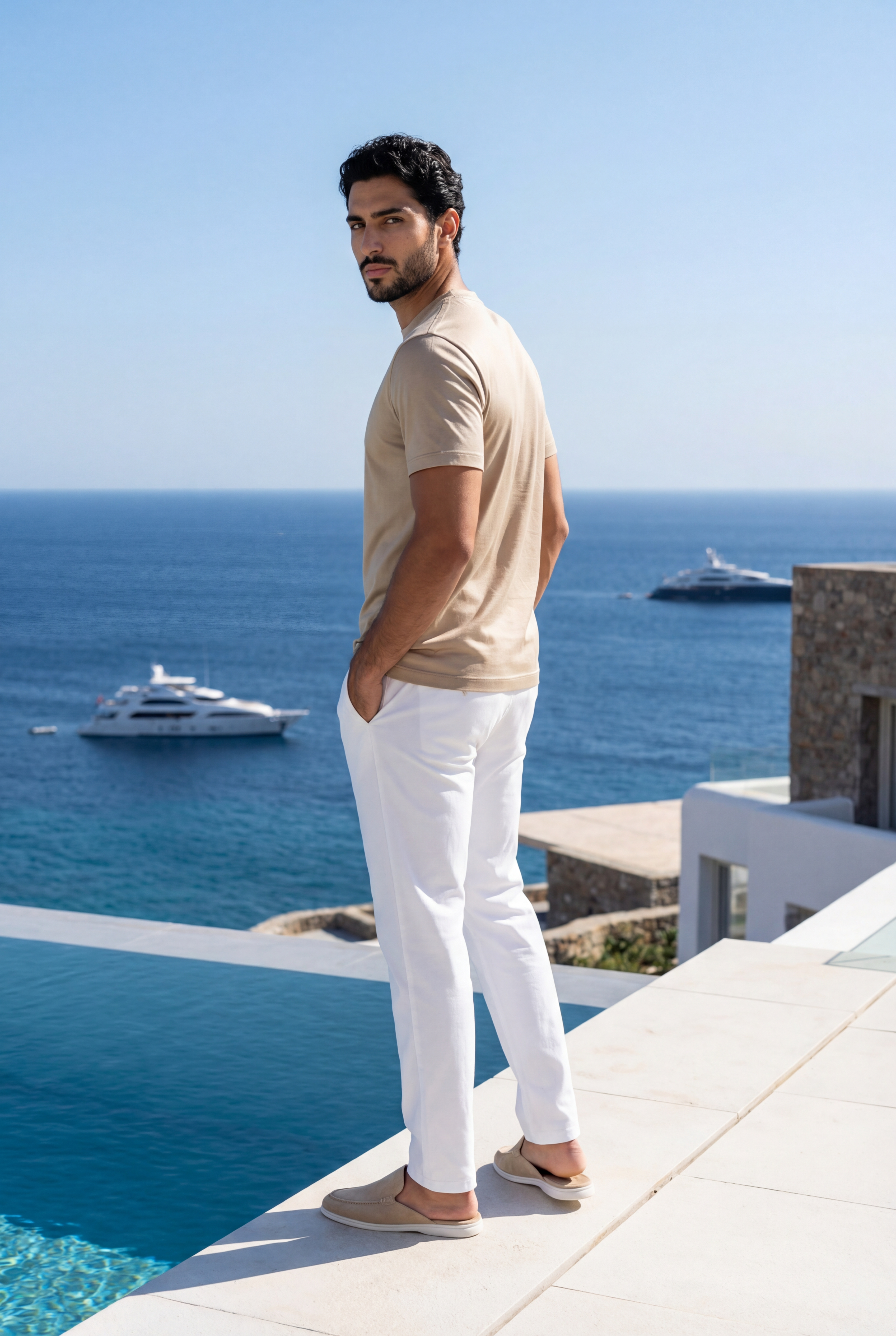 Yacht ruskindsmule beige