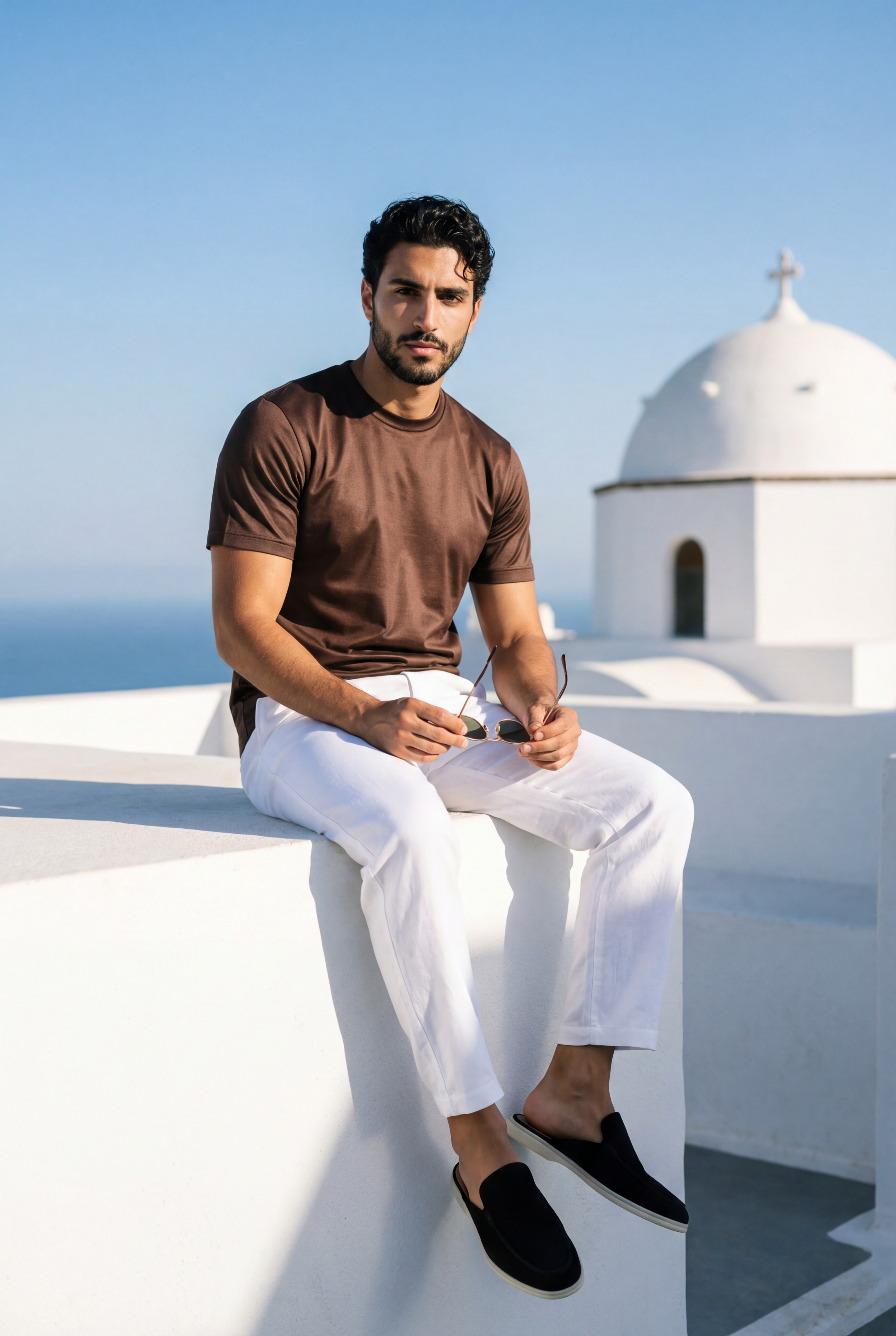 Yacht ruskind mule brun