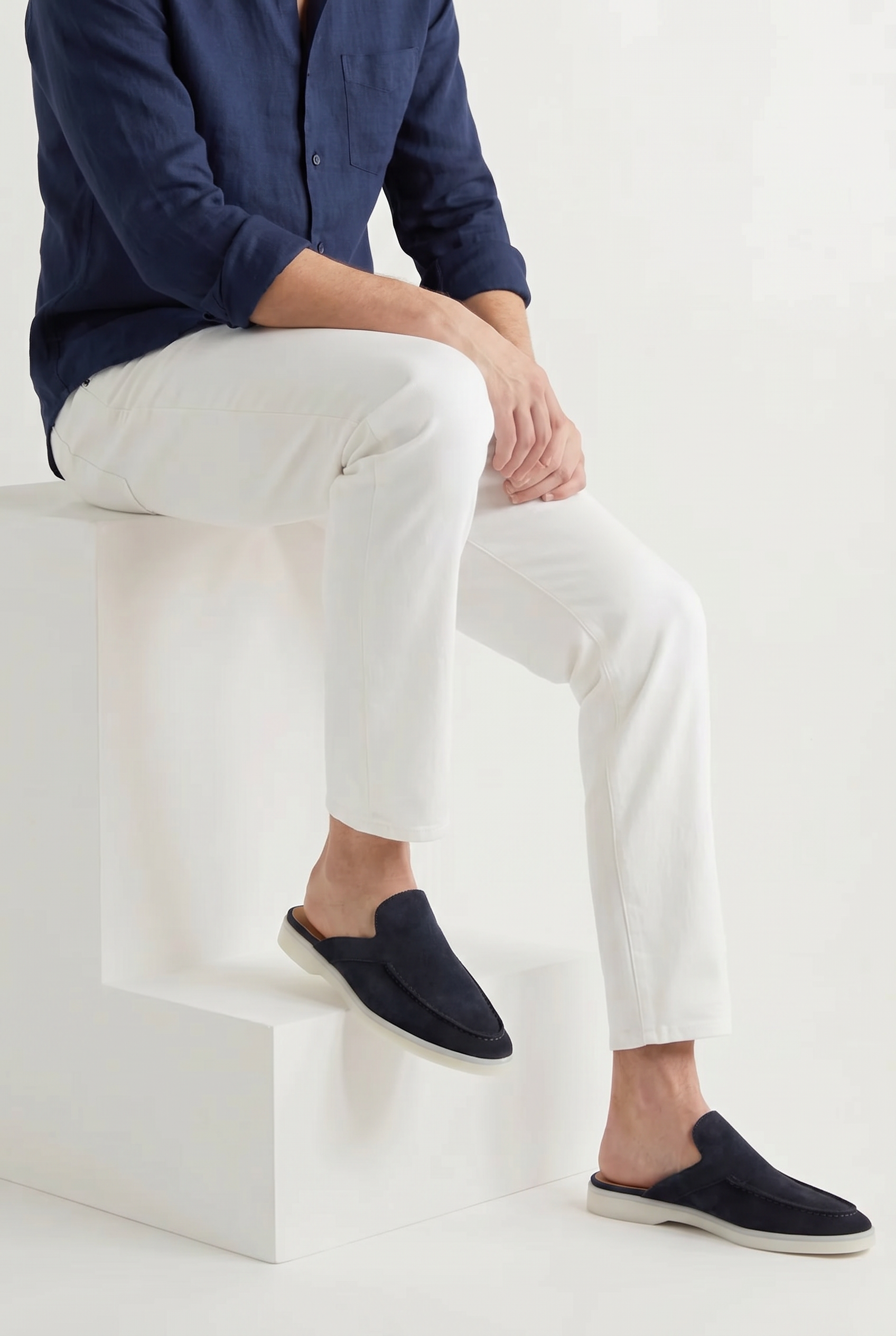 Yacht Suede Mule V2 Marineblå