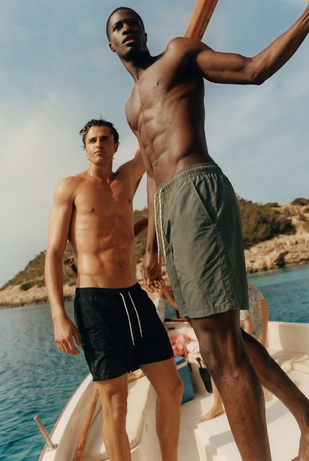 Portofino nylon badeshorts sort